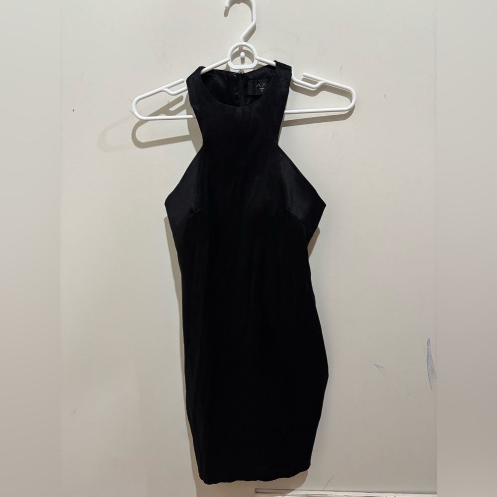 A X Designs Vintage Black sleeveless cocktail dress, zipper back Armani Paris